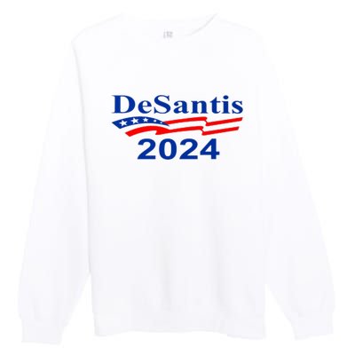 Desantis 2024 Retro Vintage Make America Florida Premium Crewneck Sweatshirt