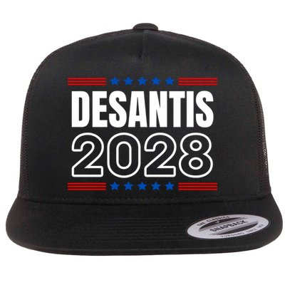 Desantis 2028 Ron Desantis 2028 For President Election Flat Bill Trucker Hat