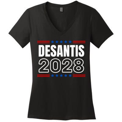 Desantis 2028 Ron Desantis 2028 For President Election Women's V-Neck T-Shirt