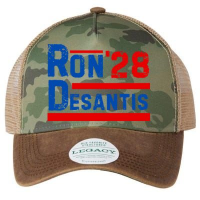 Desantis 2028 Ron Desantis 2028 President Election Retro Legacy Tie Dye Trucker Hat