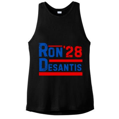 Desantis 2028 Ron Desantis 2028 President Election Retro Ladies PosiCharge Tri-Blend Wicking Tank