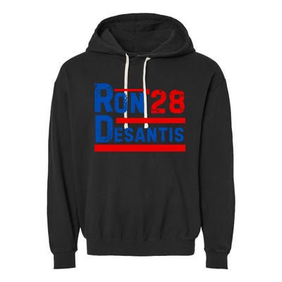 Desantis 2028 Ron Desantis 2028 President Election Retro Garment-Dyed Fleece Hoodie