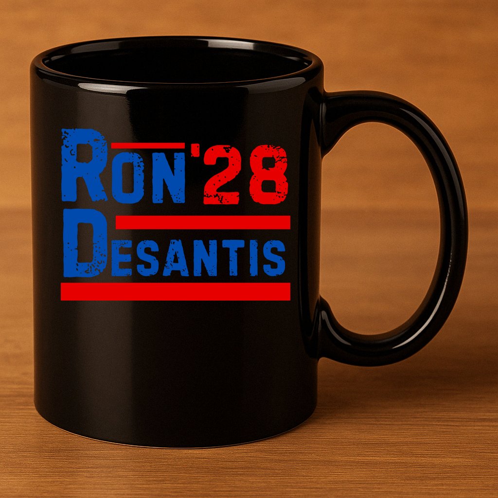 Desantis 2028 Ron Desantis 2028 President Election Retro 11oz C Handle Ceramic Mug