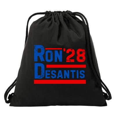 Desantis 2028 Ron Desantis 2028 President Election Retro Drawstring Bag