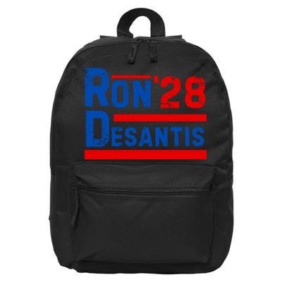 Desantis 2028 Ron Desantis 2028 President Election Retro 16 in Basic Backpack