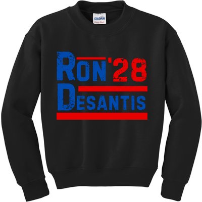 Desantis 2028 Ron Desantis 2028 President Election Retro Kids Sweatshirt
