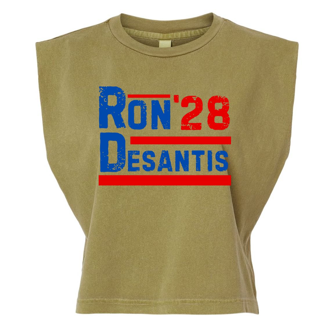 Desantis 2028 Ron Desantis 2028 President Election Retro Garment-Dyed Women's Muscle Tee