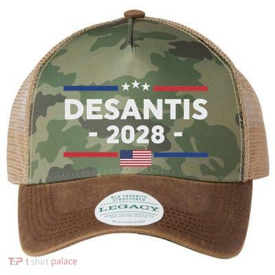 Desantis 2028 Ron Desantis 2028 President Election Us Flag Legacy Tie Dye Trucker Hat