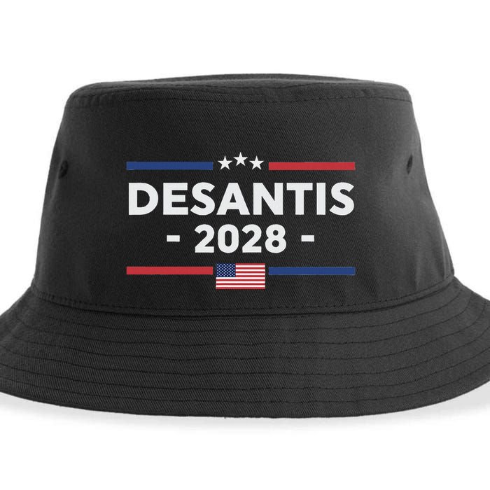 Desantis 2028 Ron Desantis 2028 President Election Us Flag Sustainable Bucket Hat