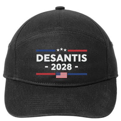 Desantis 2028 Ron Desantis 2028 President Election Us Flag 7-Panel Snapback Hat