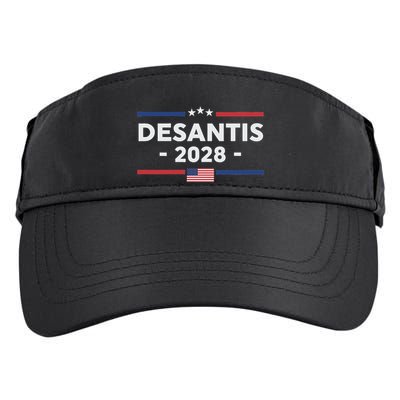 Desantis 2028 Ron Desantis 2028 President Election Us Flag Adult Drive Performance Visor