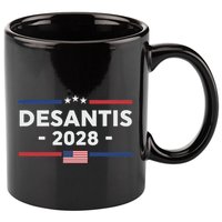 Desantis 2028 Ron Desantis 2028 President Election Us Flag 11oz C Handle Ceramic Mug