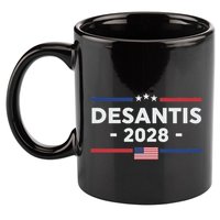 Desantis 2028 Ron Desantis 2028 President Election Us Flag 11oz C Handle Ceramic Mug