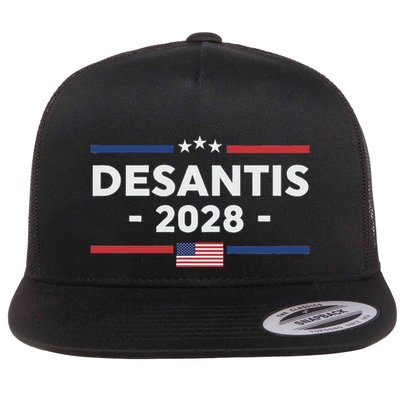 Desantis 2028 Ron Desantis 2028 President Election Us Flag Flatbill Hat