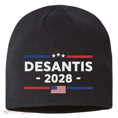 Desantis 2028 Ron Desantis 2028 President Election Us Flag Sustainable Beanie