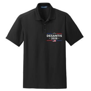 Desantis 2028 Ron Desantis 2028 President Election Us Flag Dry Zone Grid Polo