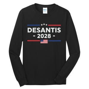 Desantis 2028 Ron Desantis 2028 President Election Us Flag Tall Long Sleeve T-Shirt