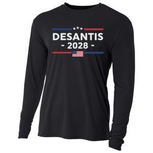 Desantis 2028 Ron Desantis 2028 President Election Us Flag Cooling Performance Long Sleeve Crew