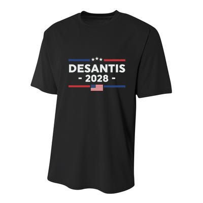 Desantis 2028 Ron Desantis 2028 President Election Us Flag Youth Performance Sprint T-Shirt