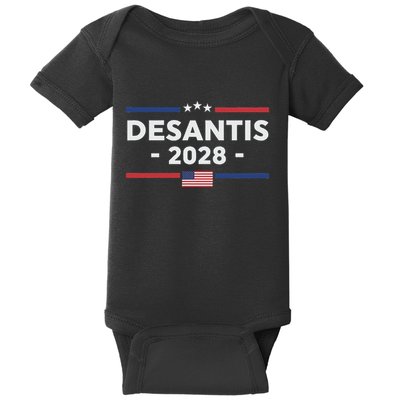 Desantis 2028 Ron Desantis 2028 President Election Us Flag Baby Bodysuit