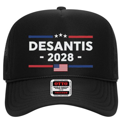 Desantis 2028 Ron Desantis 2028 President Election Us Flag Trucker Hat