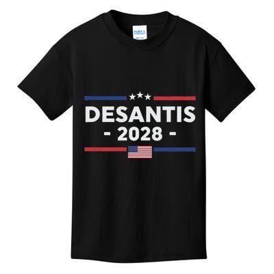 Desantis 2028 Ron Desantis 2028 President Election Us Flag Kids T-Shirt