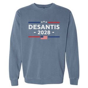 Desantis 2028 Ron Desantis 2028 President Election Us Flag Garment-Dyed Sweatshirt