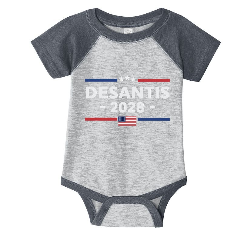 Desantis 2028 Ron Desantis 2028 President Election Us Flag Infant Baby Jersey Bodysuit