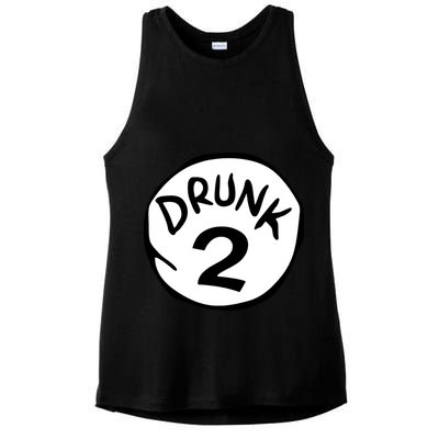 Drunk 2 St Patrick Day Funny Drunk Beer Pong Drunk 2 Ladies PosiCharge Tri-Blend Wicking Tank