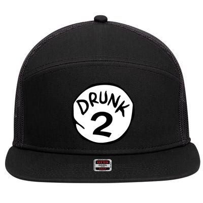 Drunk 2 St Patrick Day Funny Drunk Beer Pong Drunk 2 7 Panel Mesh Trucker Snapback Hat