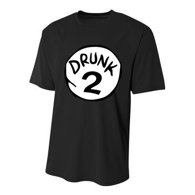 Drunk 2 St Patrick Day Funny Drunk Beer Pong Drunk 2 Youth Performance Sprint T-Shirt