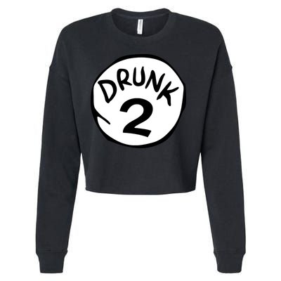Drunk 2 St Patrick Day Funny Drunk Beer Pong Drunk 2 Cropped Pullover Crew