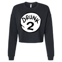 Drunk 2 St Patrick Day Funny Drunk Beer Pong Drunk 2 Cropped Pullover Crew