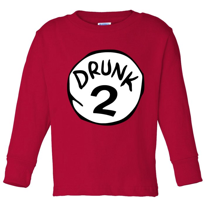 Drunk 2 St Patrick Day Funny Drunk Beer Pong Drunk 2 Toddler Long Sleeve Shirt