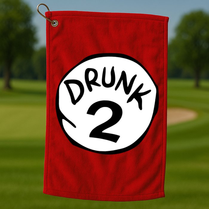 Drunk 2 St Patrick Day Funny Drunk Beer Pong Drunk 2 Golf Towel