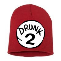 Drunk 2 St Patrick Day Funny Drunk Beer Pong Drunk 2 Short Acrylic Beanie
