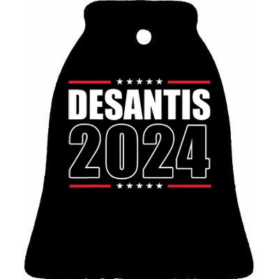 DeSantis 2024 Shirts Ron DeSantis For President 2024 Election Ceramic Bell Ornament