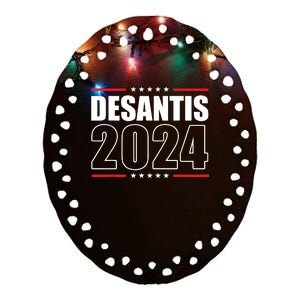 DeSantis 2024 Shirts Ron DeSantis For President 2024 Election Ceramic Oval Ornament