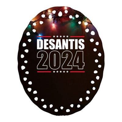 DeSantis 2024 Shirts Ron DeSantis For President 2024 Election Ceramic Oval Ornament