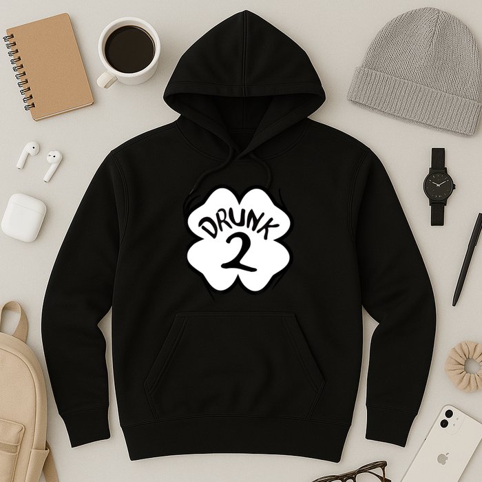 Drunk 2 St Pattys Day Green Tee Drinking Team Group Matching Hoodie