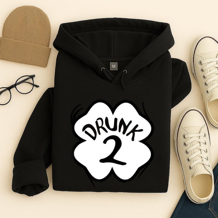 Drunk 2 St Pattys Day Green Tee Drinking Team Group Matching Hoodie