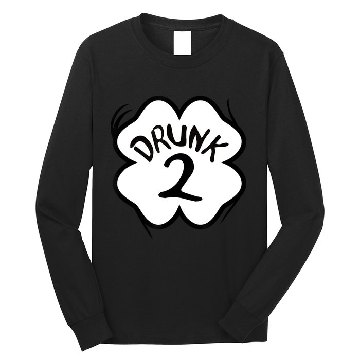 Drunk 2 St Pattys Day Green Tee Drinking Team Group Matching Long Sleeve Shirt