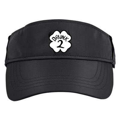 Drunk 2 St Pattys Day Green Tee Drinking Team Group Matching Adult Drive Performance Visor