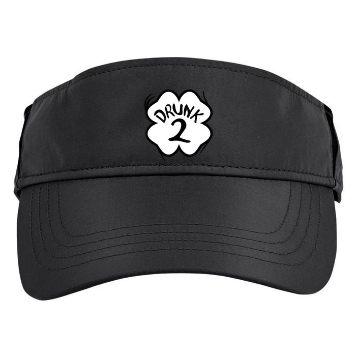 Drunk 2 St Pattys Day Green Tee Drinking Team Group Matching Adult Drive Performance Visor