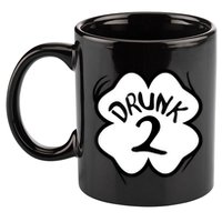 Drunk 2 St Pattys Day Green Tee Drinking Team Group Matching 11oz C Handle Ceramic Mug