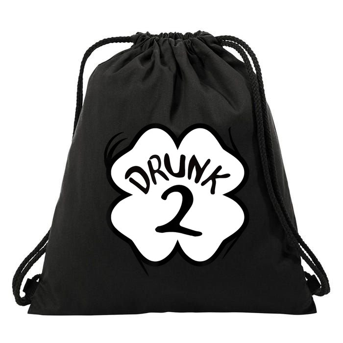 Drunk 2 St Pattys Day Green Tee Drinking Team Group Matching Drawstring Bag