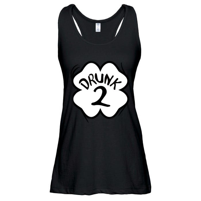 Drunk 2 St Pattys Day Green Tee Drinking Team Group Matching Ladies Essential Flowy Tank
