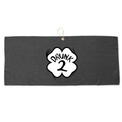 Drunk 2 St Pattys Day Green Tee Drinking Team Group Matching Large Microfiber Waffle Golf Towel