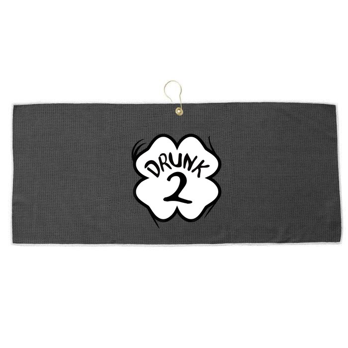 Drunk 2 St Pattys Day Green Tee Drinking Team Group Matching Large Microfiber Waffle Golf Towel