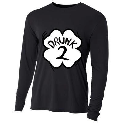 Drunk 2 St Pattys Day Green Tee Drinking Team Group Matching Cooling Performance Long Sleeve Crew